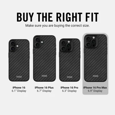 Ridge Phone Case - Carbon - iPhone 16 Pro Max