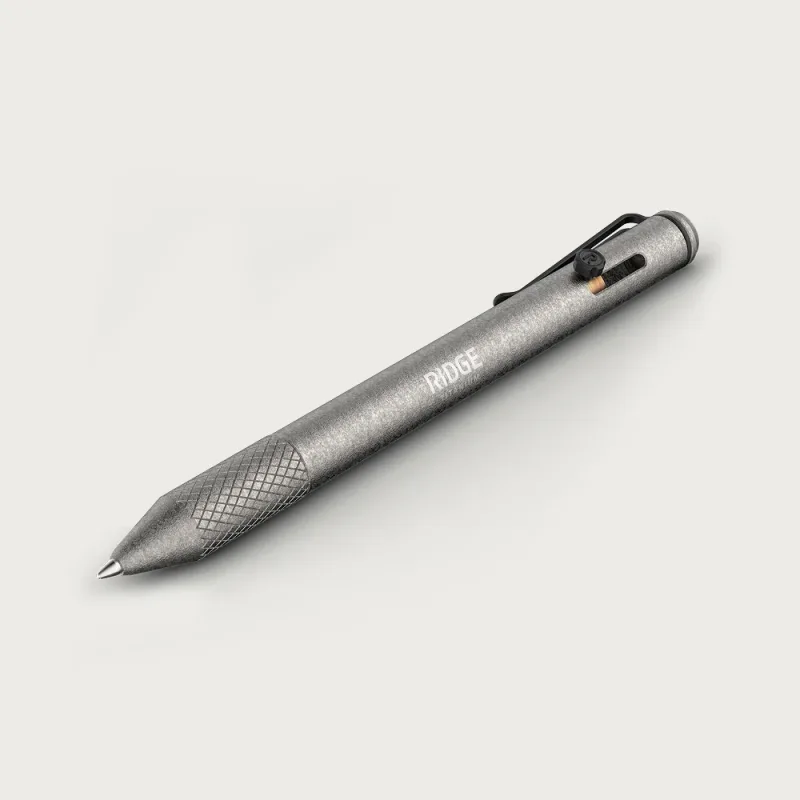 Ridge Bolt Action Pen - Stonewashed Titanium
