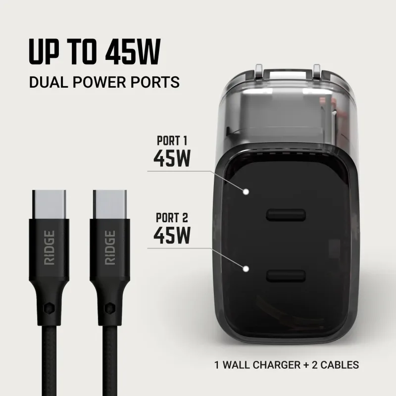 Wall Charger Set - 45W - Phantom